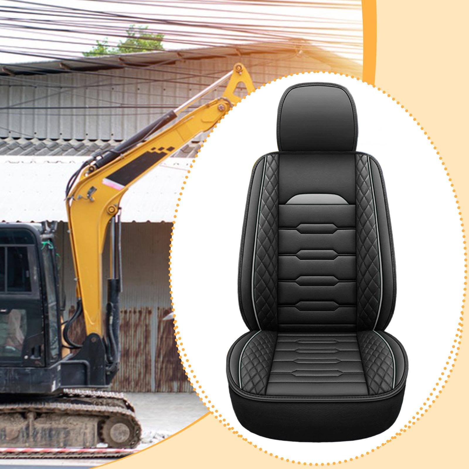 Sharplace Funda para asiento de excavadora, reemplazo directo, resistente, Gris