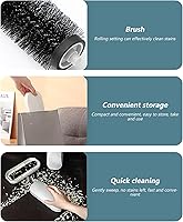 Vista 6 de Barredoras de alfombras, barredora de migas 2 unids de mano rodante ergonómico de cerdas de PP cepillo de migas de cáscara de nuez de cepillo