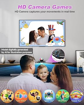 Eletrionic Dance Mat for TV with HD Camera, Non-Slip Dance Pad for Girls Boys, Dance Game Mat Xmas B-Day Gifts for Kids Adults (Black)