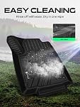 YHTAUTO Floor Mats Compatible with 2015-2023 Jeep Cherokee(Not for Grand Cherokee), All Weather TPE Car Mats, Custom Fit Black Front & Rear Full Set Floor Liner, Set of 3