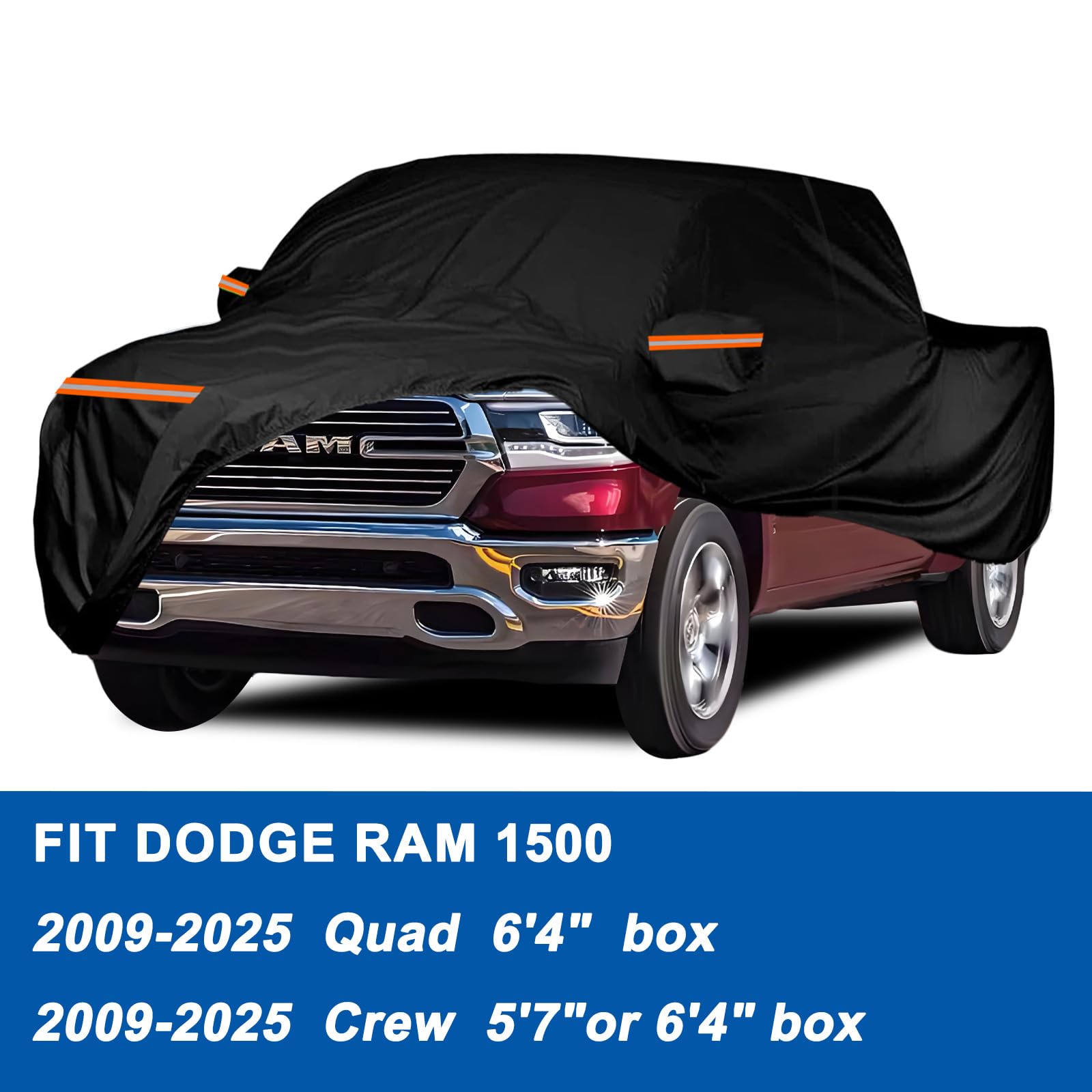 Truck Cover Fit Dodge Ram 1500 2009-2025 Quad Cab with 64 Bed and Crew Cab with 57 or — view 2