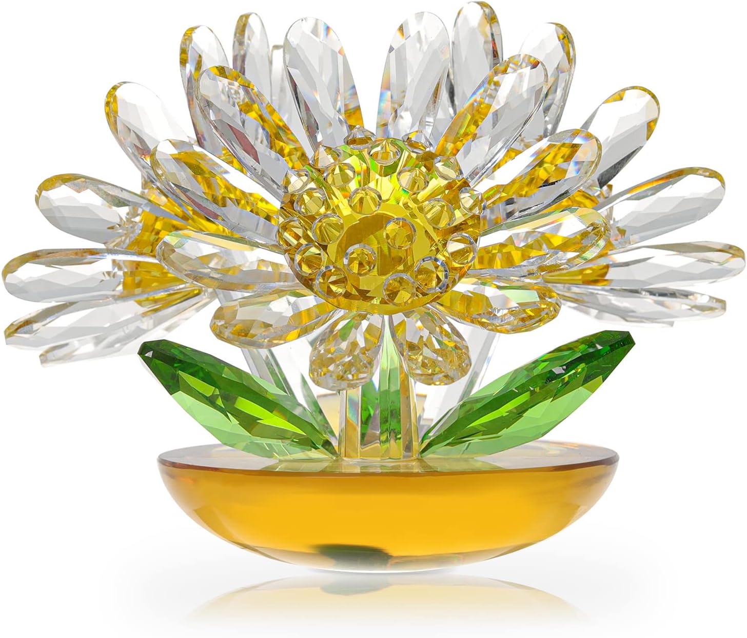 H&D HYALINE & DORA Crystal Flower Collectible Figurines