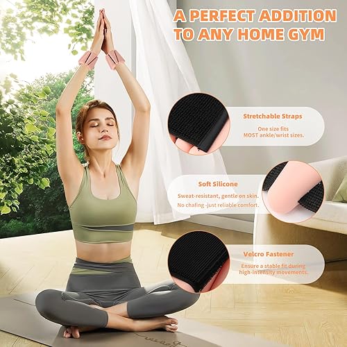 Miniatura 4 de Wrist Weights, Adjustable Ankle Weights for Women Men, Leg and Arm Weights for Home Gym Workout, Running, Yoga, Pilates, Barre, Exercise, Strength
