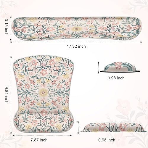 Miniatura 10 de iCasso - Reposamuñecas para mouse y reposamuñecas para teclado de computadora de espuma viscoelástica soporte ergonómico es más fácil teclear y es