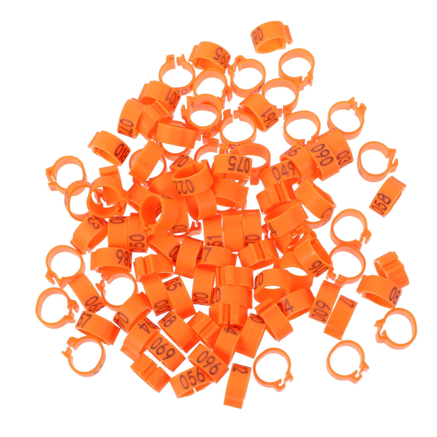 Abaodam 100Pcs Identification Rings Durable Plastic Leg Bands for Easy to Apply and for Marking Breeds and Separating Hatches