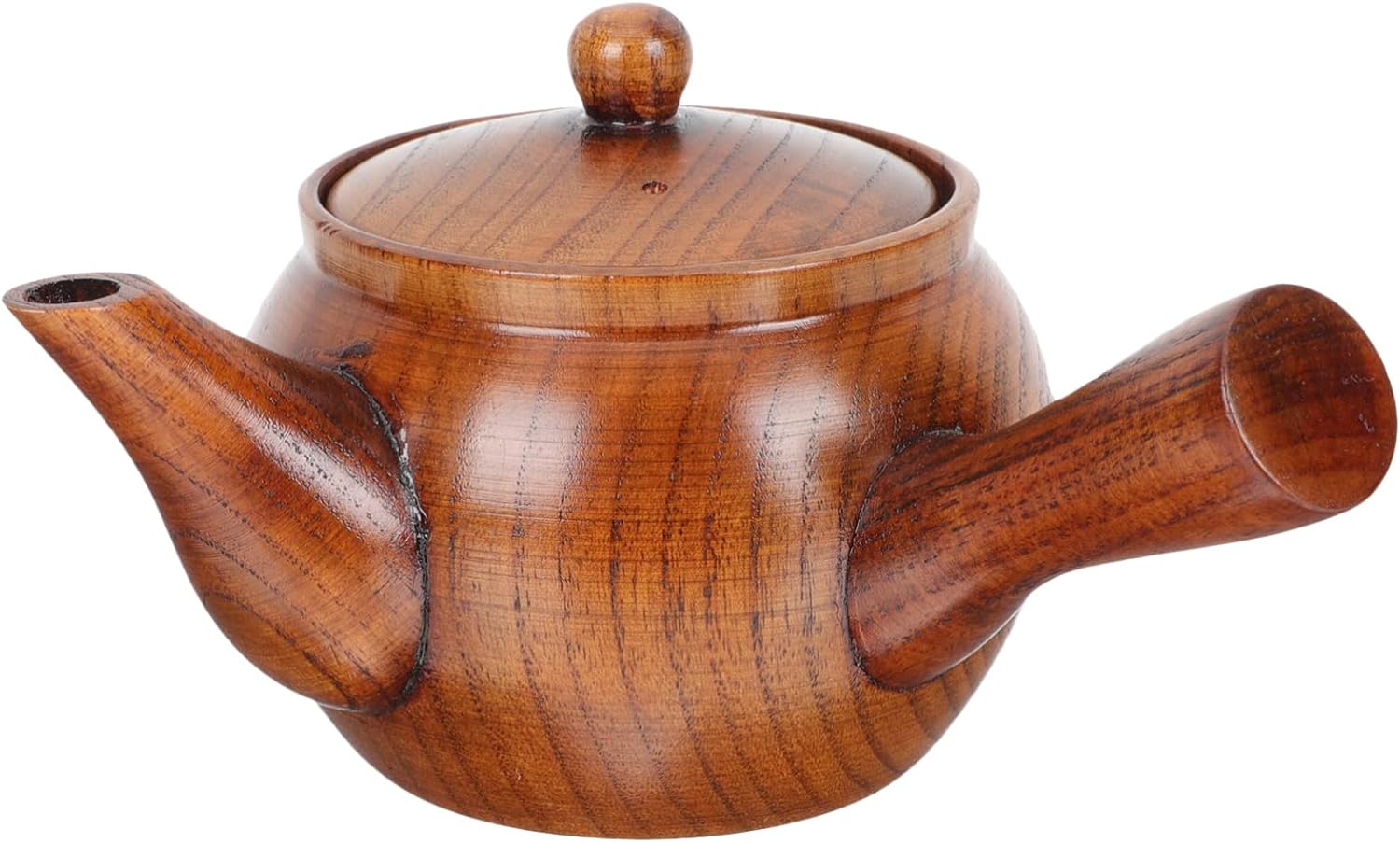 Coffee Percolator Stovetop Wooden Teapot with Infuser Chinese Classic Tea Pot Asian Kitchen Teaware GongFu Teapot Side Handle Mini Office Boil Tea Ware for Loose Leaf Chinese Tea Pot Teapots (Wood )