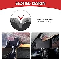 Vista 3 de Toolly Paquete de 4 adaptadores de almohadilla para soporte de gato, 2-3 toneladas universal de goma resistente con marco ranurado riel protector