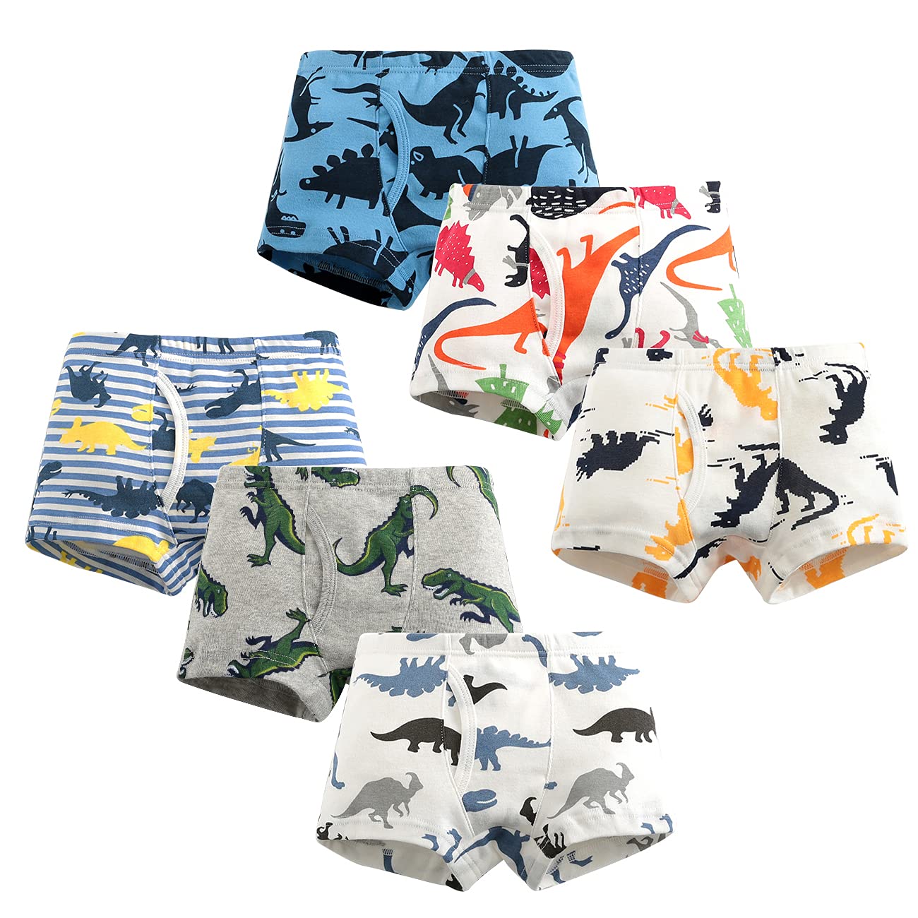 Boxer Bambini in Cotone 100% - Confezione da 6 Pezzi Intimo Traspirante 2-9 Anni