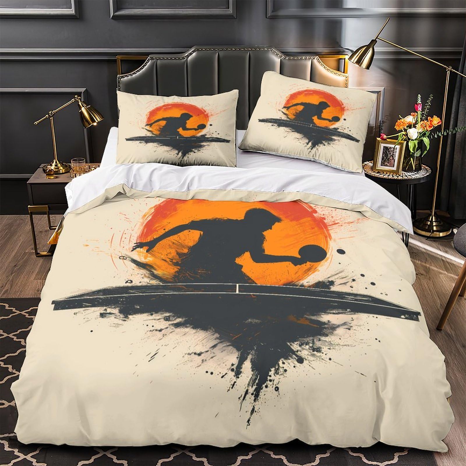 Parure de lit asiatique 3D ultra douce en microfibre résistante et hypoallergénique