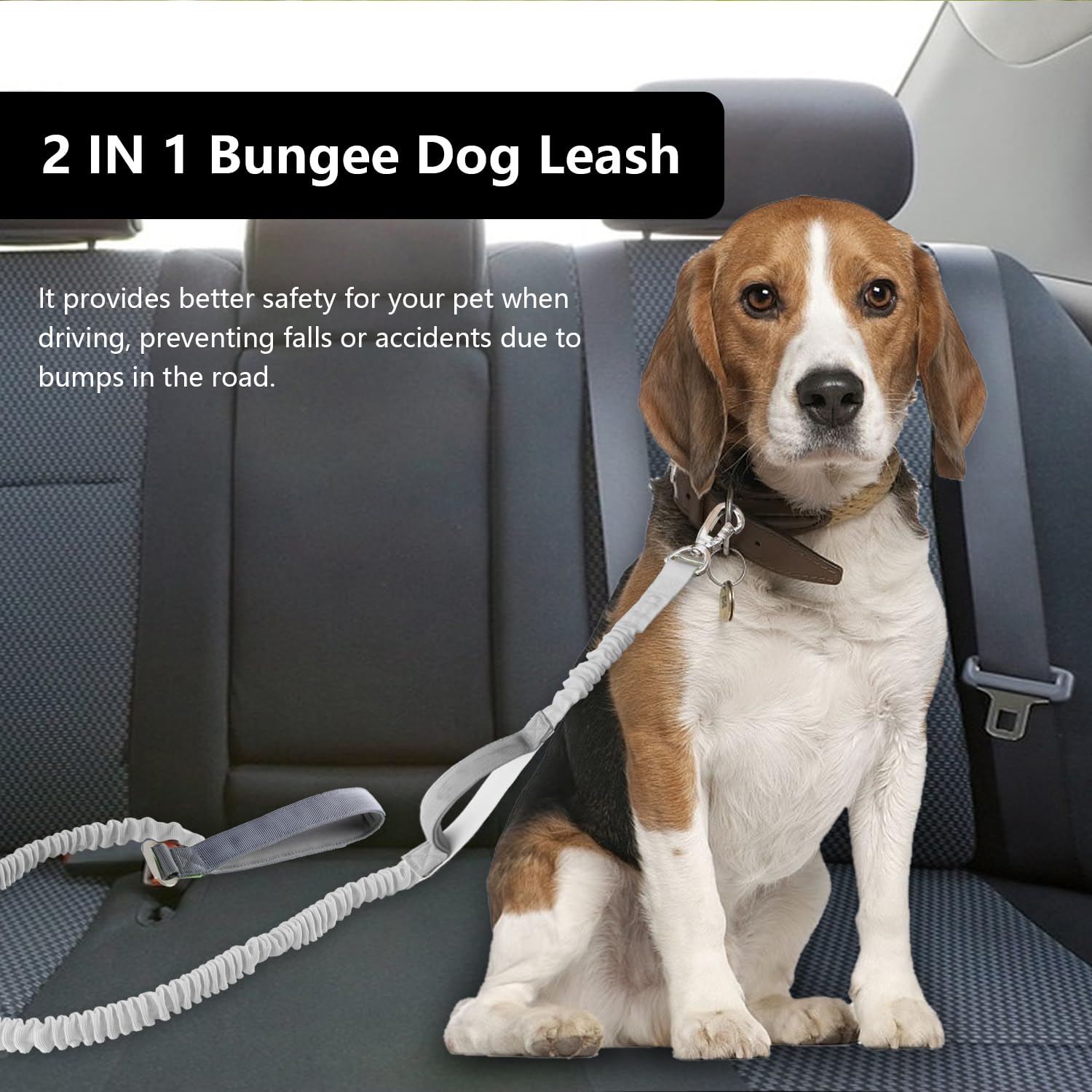 Starke Kurze Hundeleine 50,8 Cm Mit Bungee & Gepolstertem Griff - Für Training & Sicherheit Bei Großen Hunden