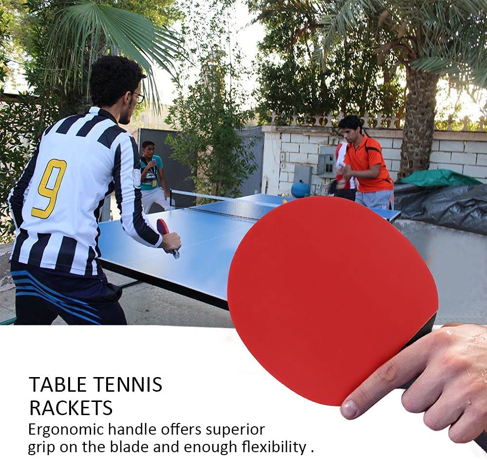 Raquetas de Tenis de Mesa Profesional, 2 Raquetas Ping Pong, 3 Pelotas