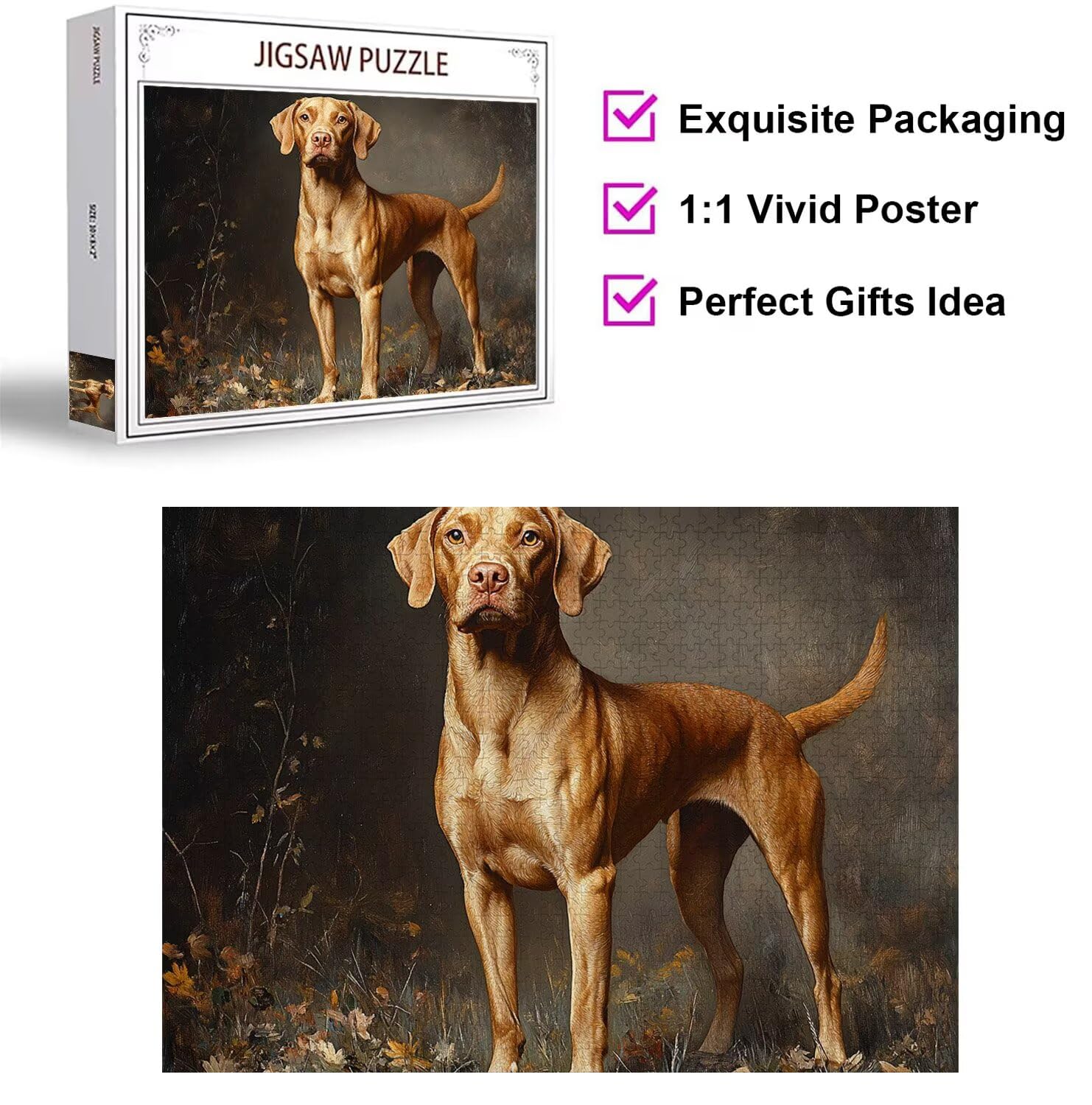 Puzzle 3000 Pezzi astratto Puzzle Legno cane, n-28