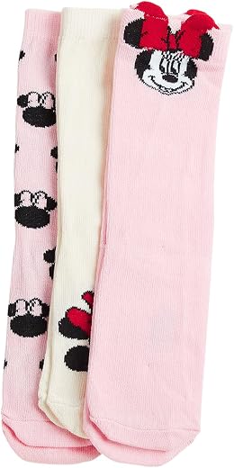 Max Girls Minnie Crew Length Socks - Pack of 3