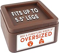 Vista 20 de DEDU Elevadores de cama de gran tamaño, resistentes, apilables, paquete de 4, elevadores de muebles para sofás de 2 pulgadas o 4 pulgadas, soporta