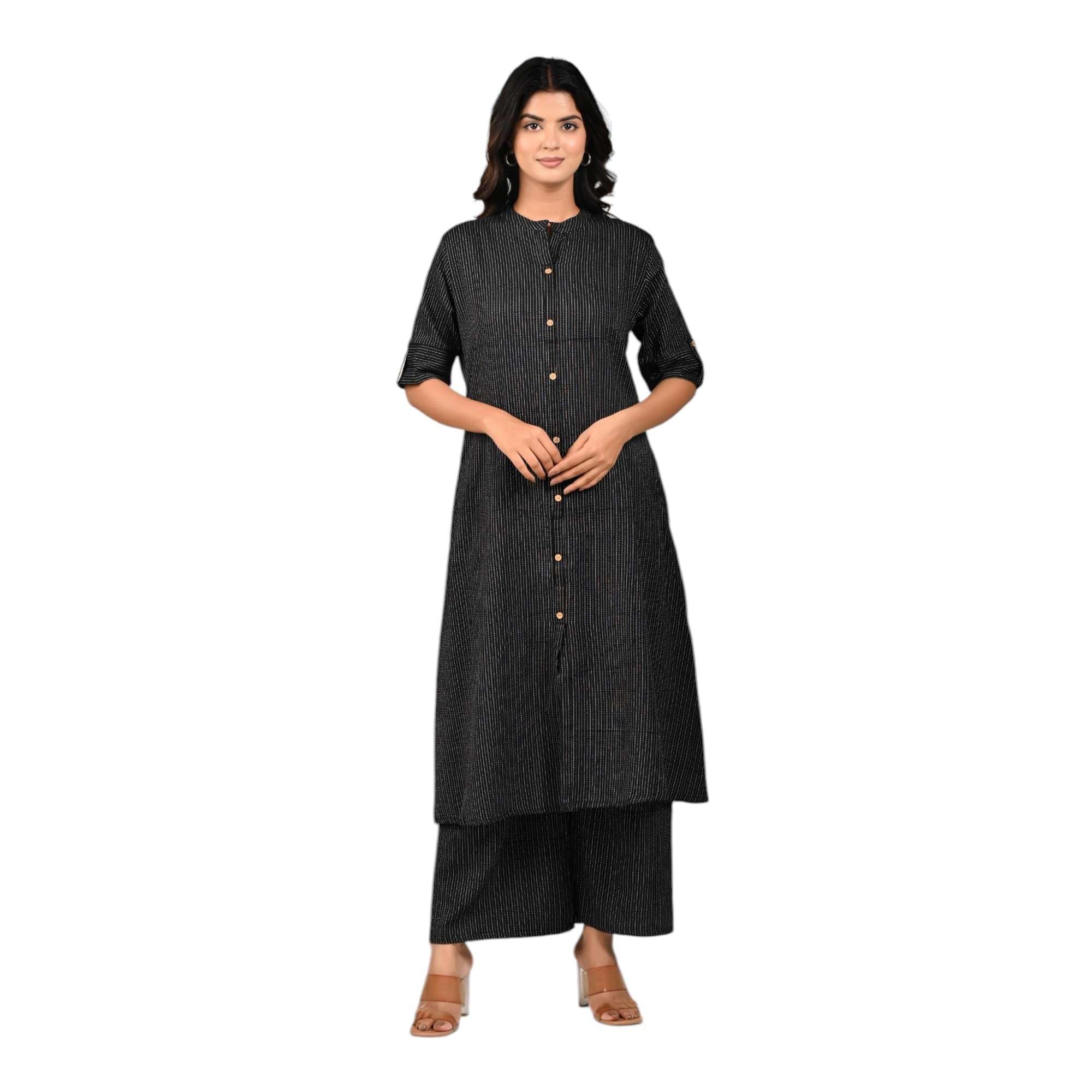 A-line Kurta Set Solid Pure Cotton for Womens Elegant Comfort usable for Every Occasion-image-36