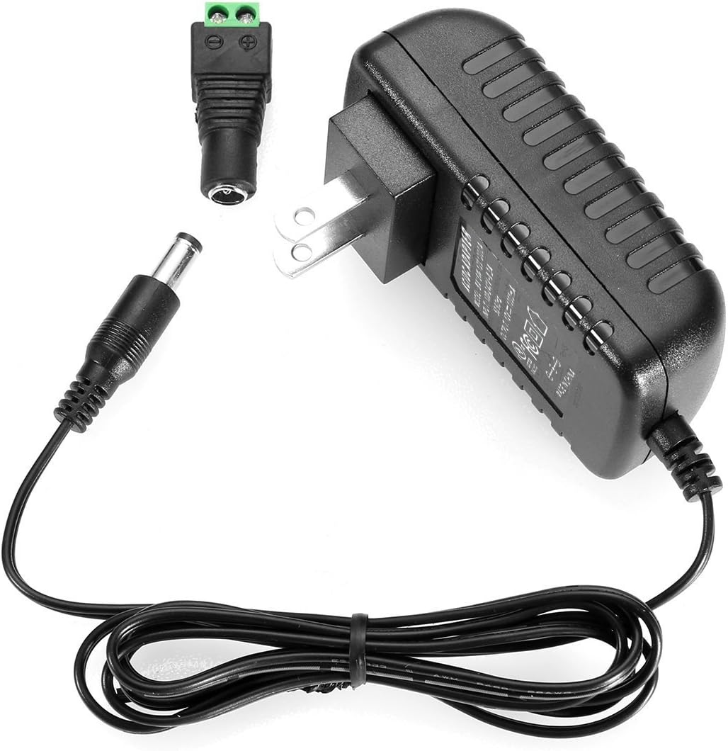 Signcomplex 12V 1A Power Supply Transformer, 12VDC LED Driver Switching Power Supply Adapter for LED Strip Light 12W Max US Plug, UL Listed