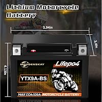 MOUDENSKAY 12V Lítium Motorkerékpár Akkumulátor BMS-sel YTX12-BS 5Ah 2