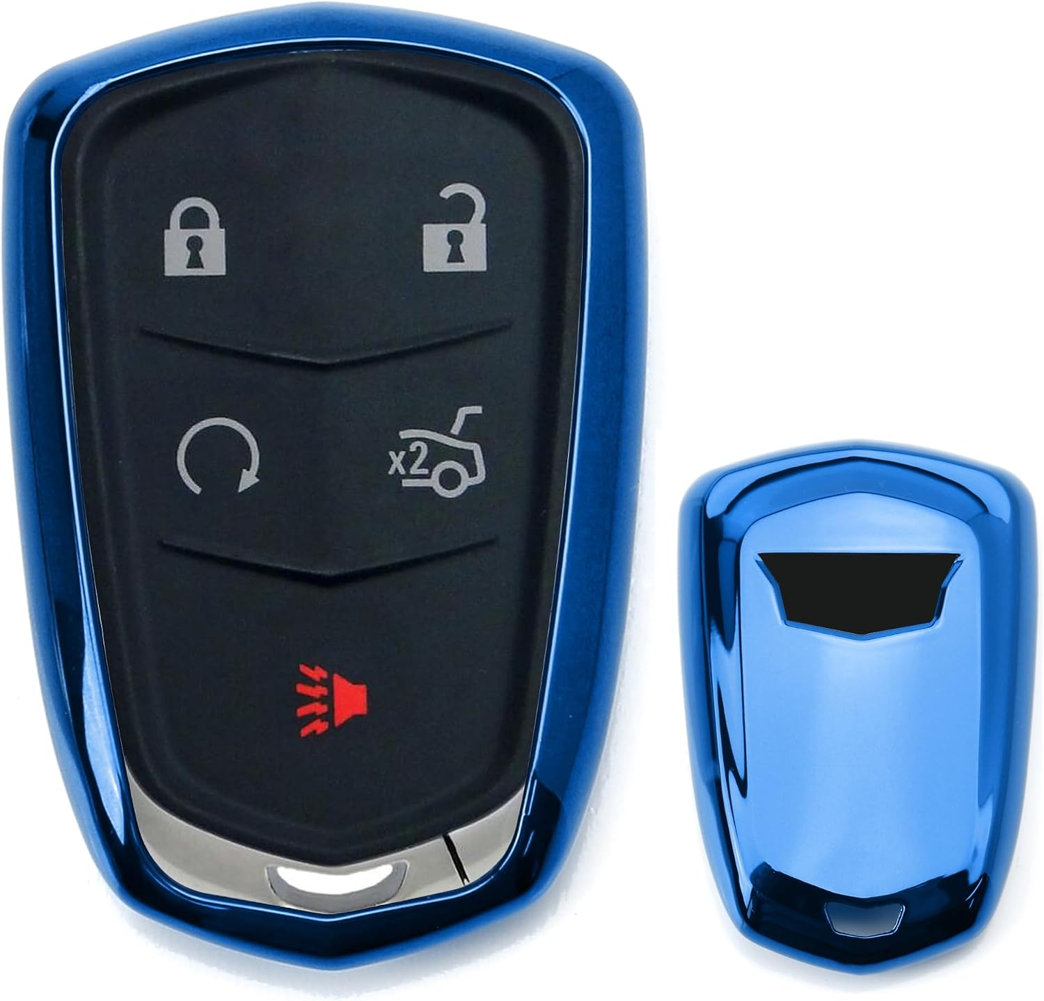 iJDMTOY Key Fob Case for Cadillac ATS CTS CT6 ELR XTS XT5 SRX Escalade