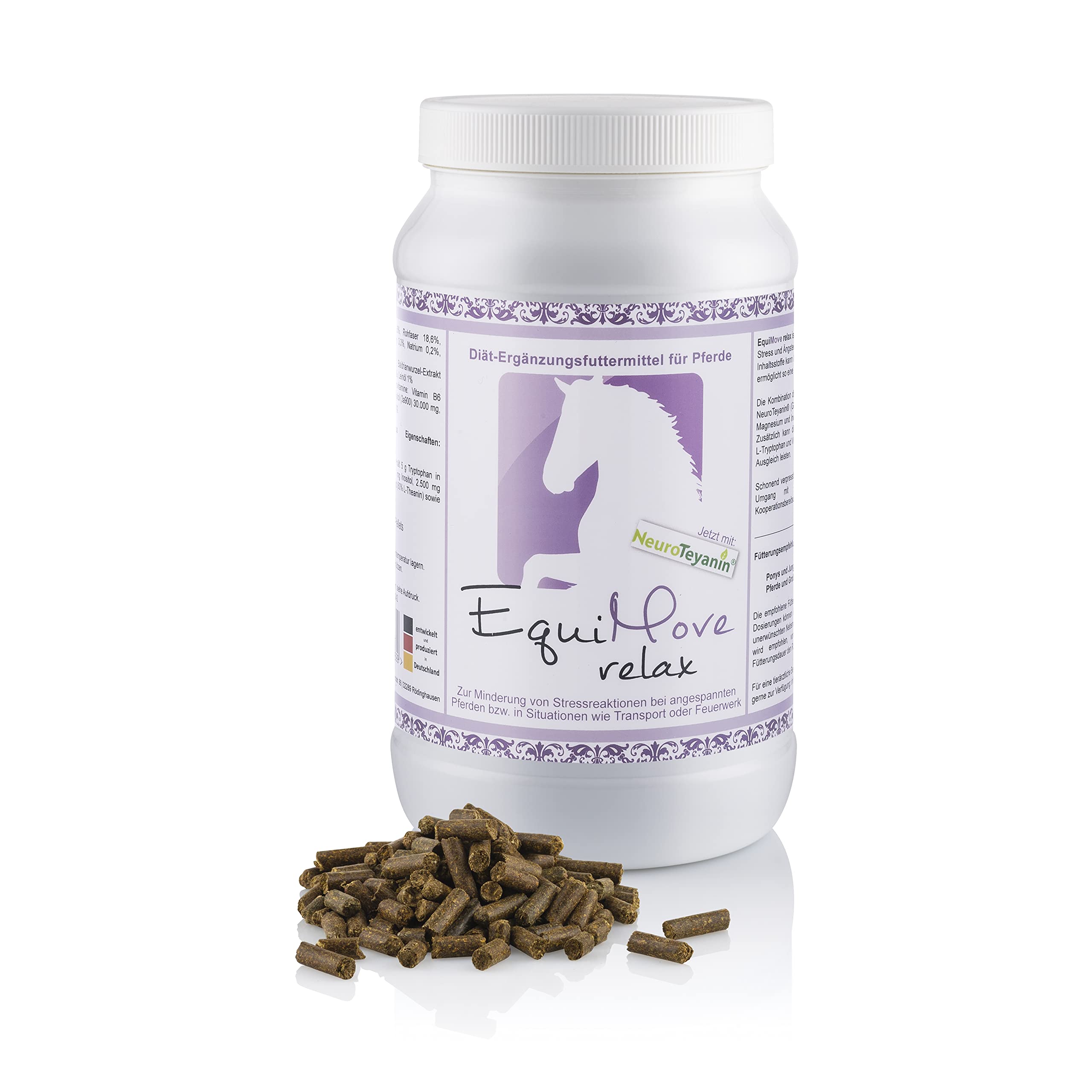 Relax (1,5 kg) Pellets zur Minderung von Stress und Angst | mit exklusivem Neuro-Teyanin (L-Theanin), Inositol, Baldrian, Magnesium sowie Tryptophan mit B6