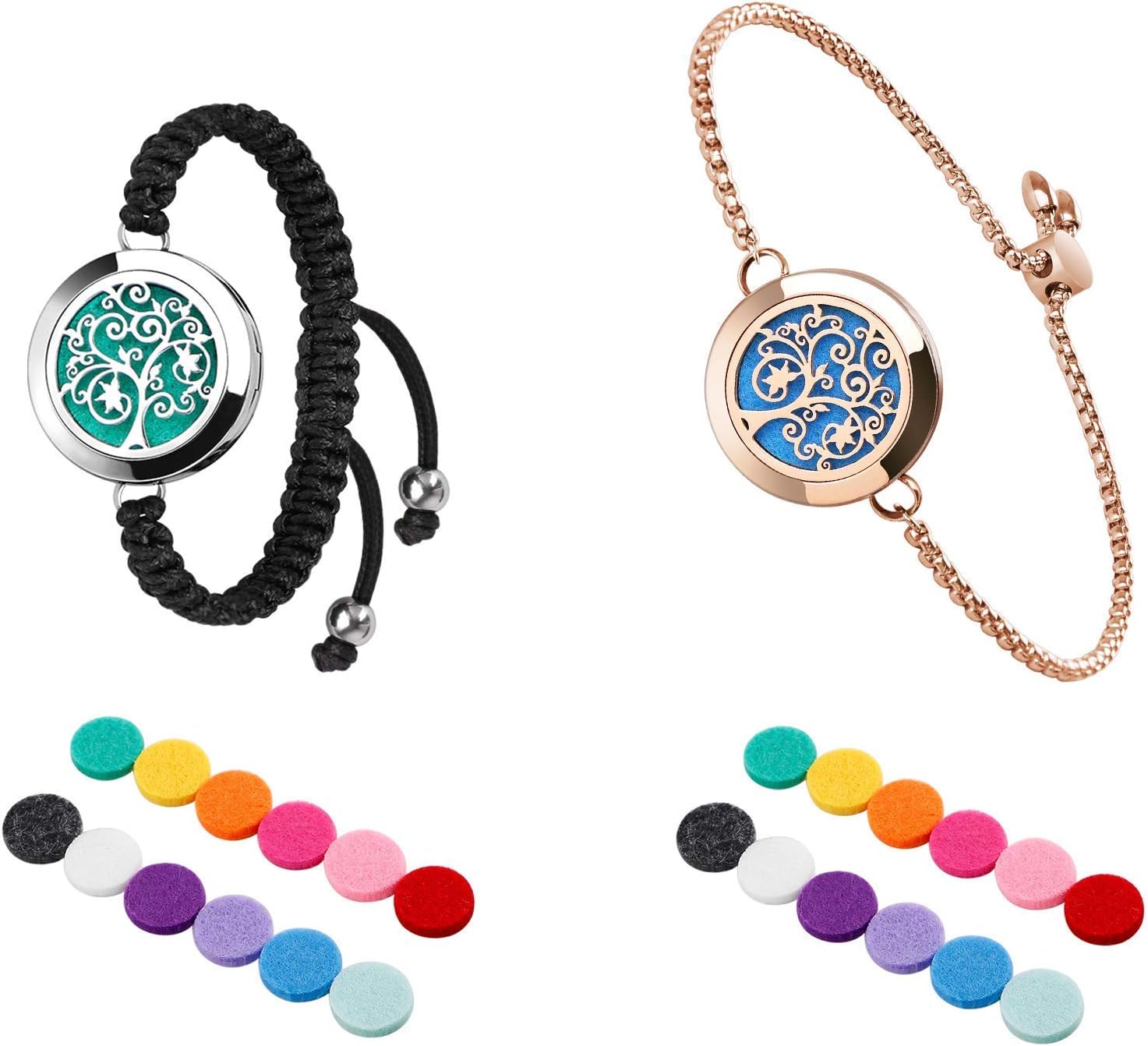 ttstar Aromatherapy Essential Oil Diffuser Bracelet with 48PCS Refill Pads, Gift Set