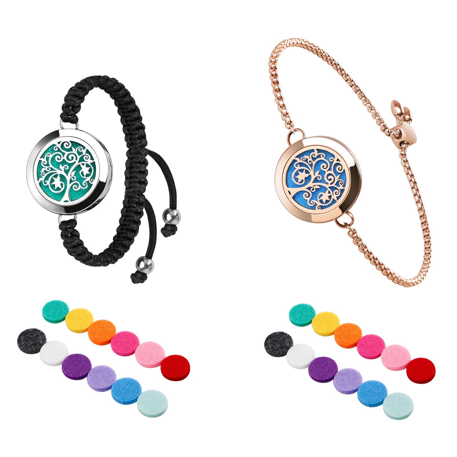 ttstarAromatherapy Essential Oil Diffuser Bracelet with 48PCS Refill Pads, Gift Set