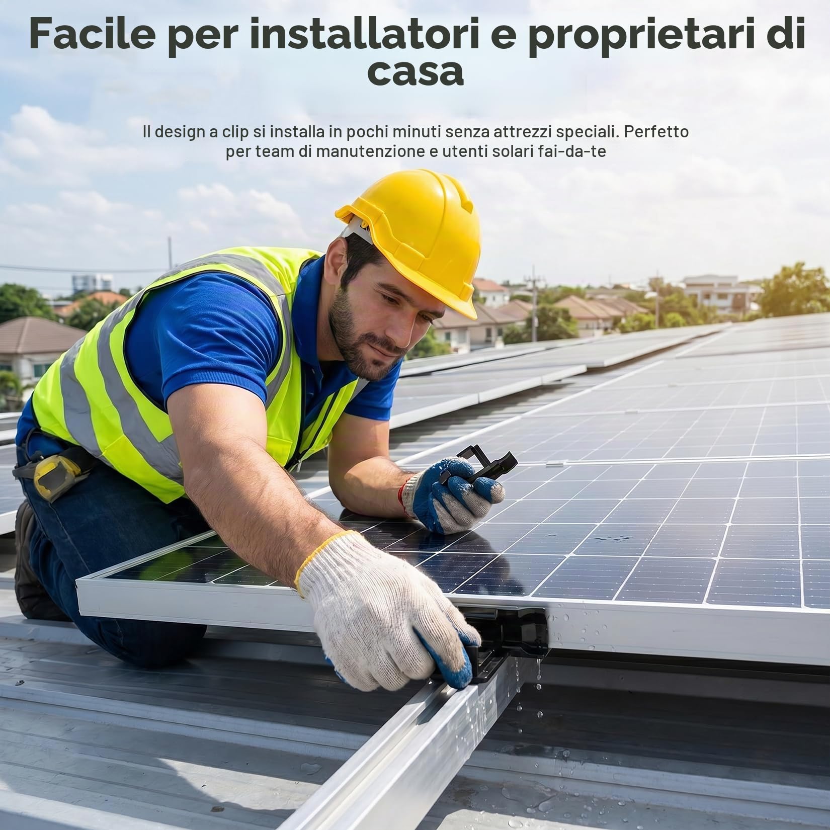 32Pz Clip di Scarico dell'Acqua Pannello Solare da 30 mm, Clips Drenaggio Pannellos Fotovoltaico per Pannelli Solari PV