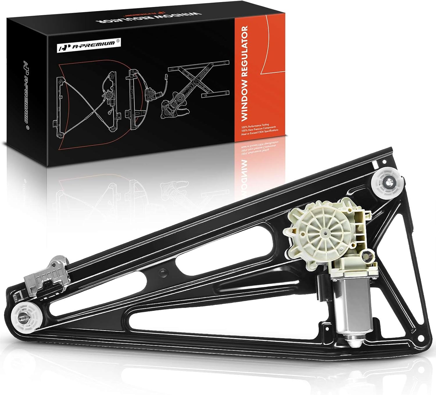 A-Premium Power Window Regulator with Motor Replacement for BMW E38 740i 740iL 750iL 1994-2001 Rear Right Passenger Side