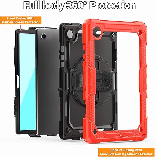 Miniatura 97 de SEYMAC Funda para Samsung Galaxy Tab S10 Lite/S10 FE/ S9 FE/ S9 5G (10.9''/11''), resistente a prueba de golpes con protector de pantalla, soporte