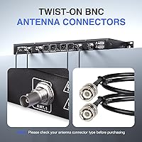Vista 2 de Phenyx Pro Kit de antena BNC, cuatro cables de conexión BNC de 1.6 pies para antenas de montaje frontal, compatible con sistemas inalámbricos