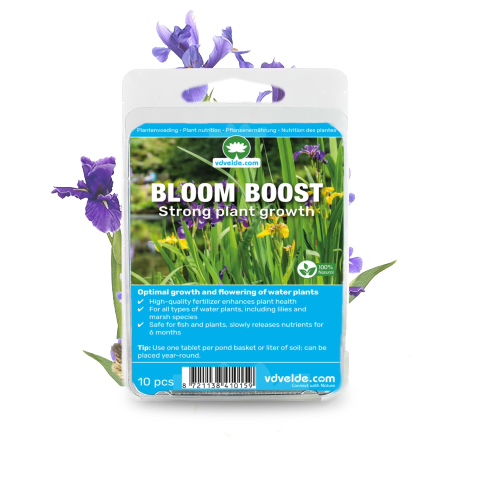 Vdvelde․com - Bloom Boost Teichpflanzen Dünger Tabletten - 10 Langzeit-Düngetabletten für Wasserpflanzen - 6 Monate Nährstoffversorgung