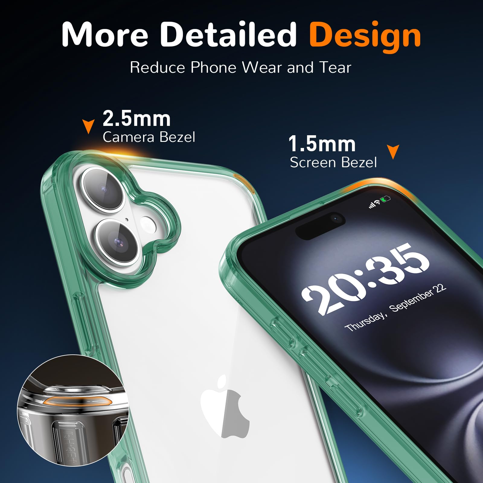 Clear Case for iPhone 15, Ultra Thin, Shockproof TPU Cover, Anti-Yellowing, Crystal Clear, Phone Case for Apple iPhone 15 - Clear — view 353