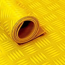 Vivol Alfombra de goma para lagrimas, 3 mm de ancho, 150 cm, color amarillo, por metro, ROHS, TÜV y REACH