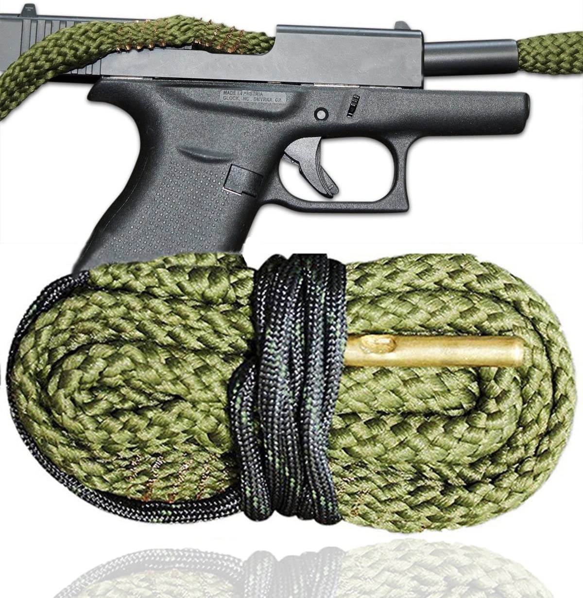 9mm Pistol Gun Cleaning Barrel Snake - Easy One Pull Cleaning System