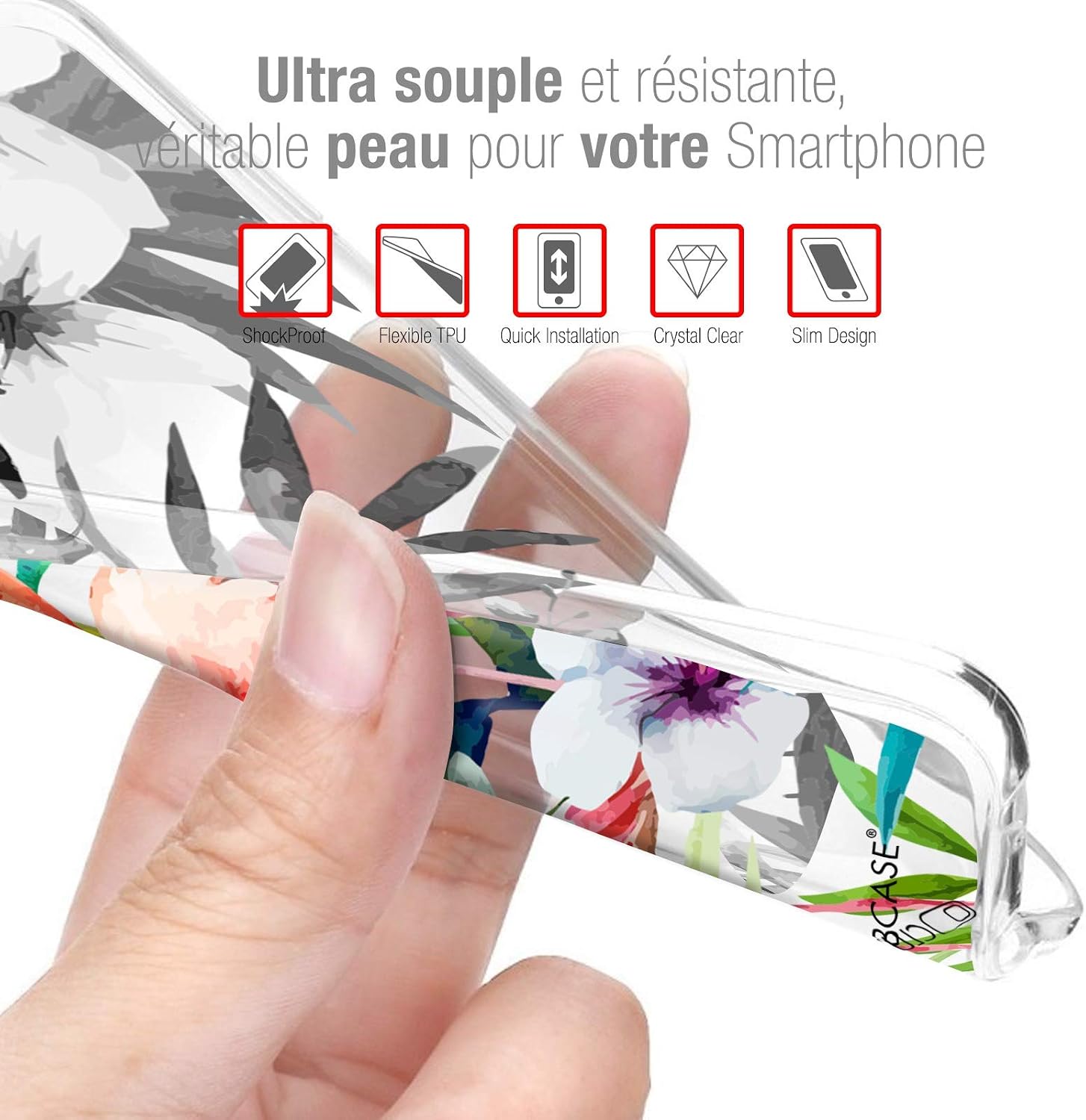 Ultra Thin Case for 6.3" Xiaomi Redmi Note 8 Tropical Plants Design