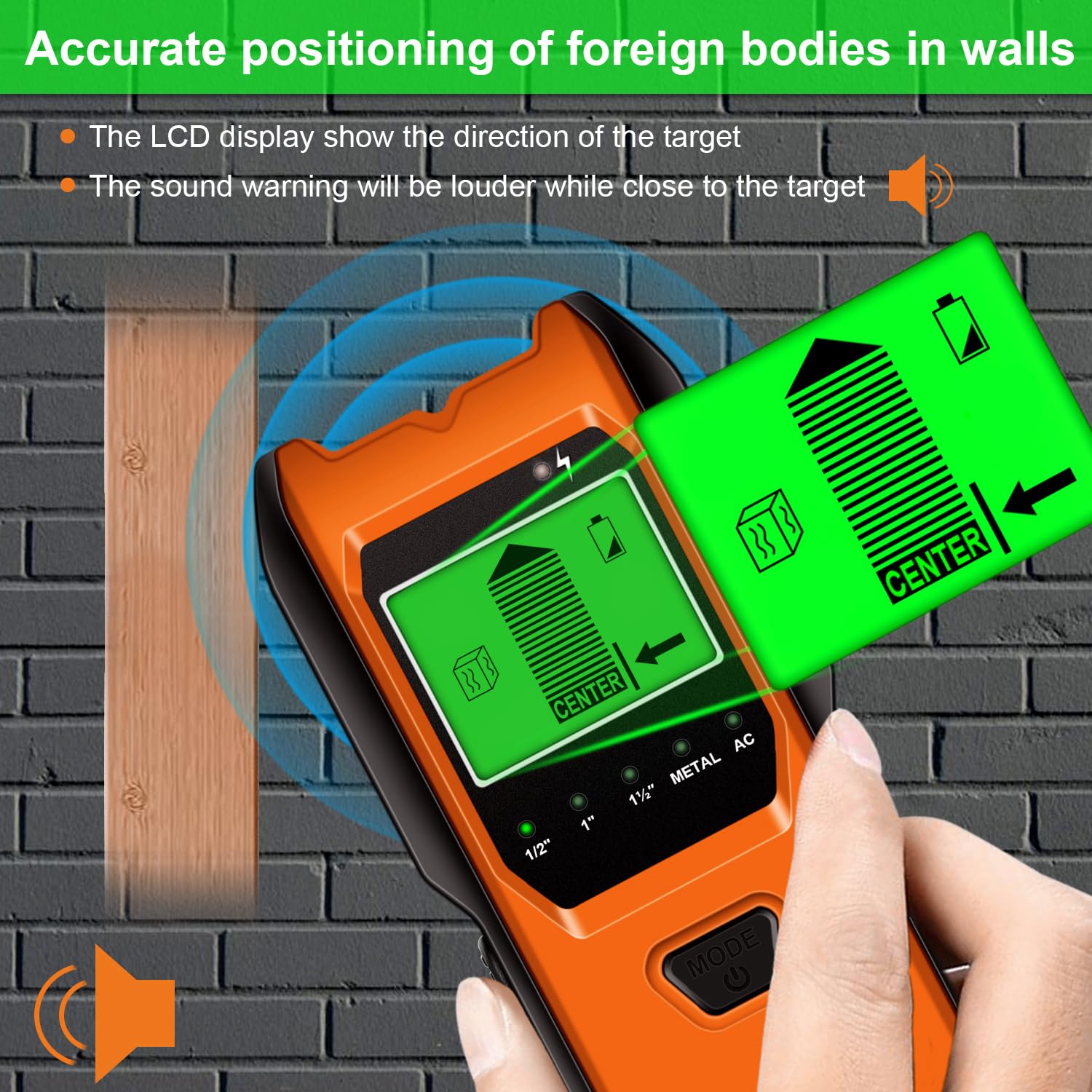Jurgen K Stud Finder - 5-in-1 Wall Scanner -5