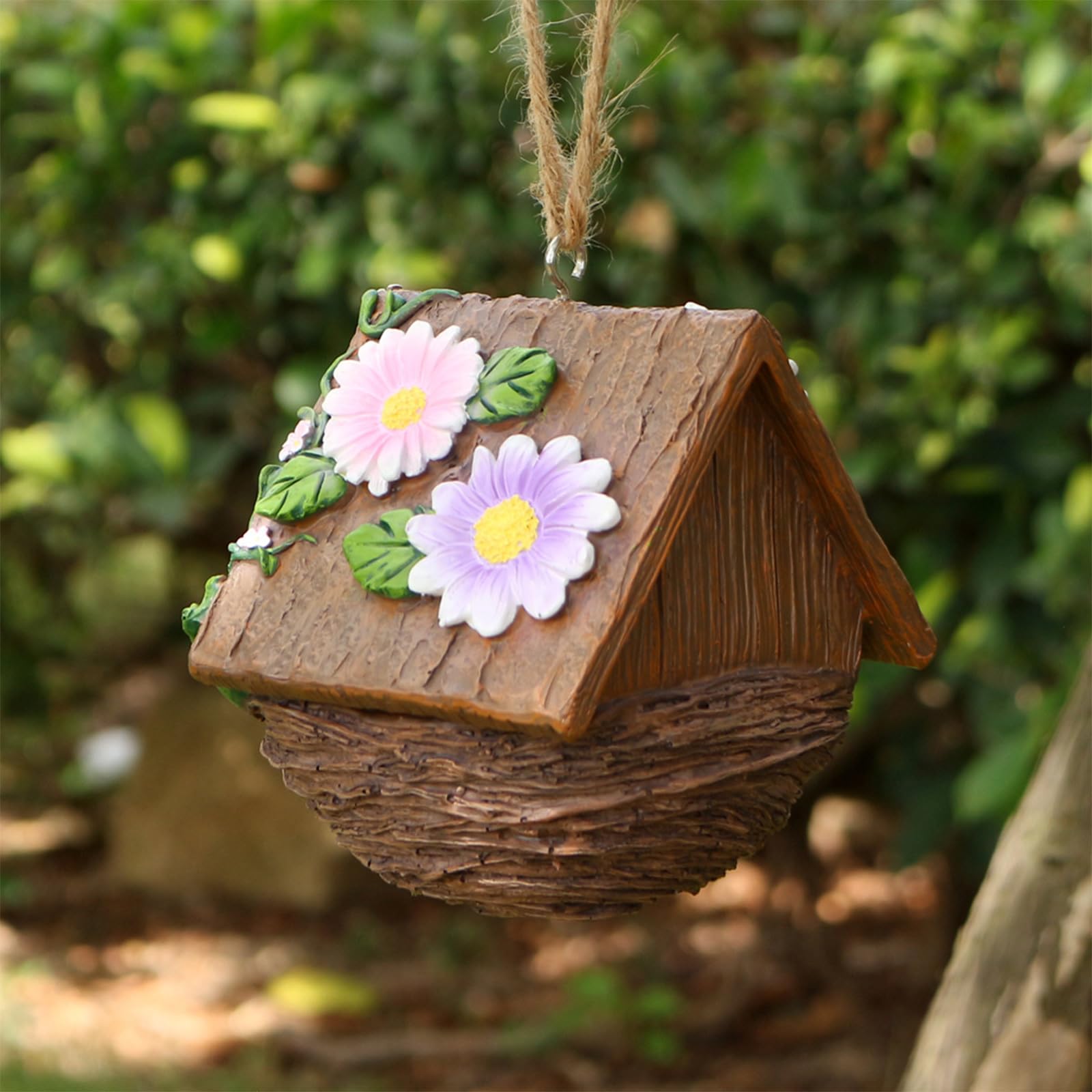 Nido per Uccelli Casetta per Riposo per Colibrì per Piccoli Uccelli Artigianali Dipinti Eleganti Casette per Fiori Casette per Uccelli per Esterni