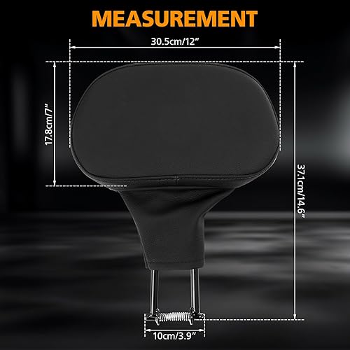 Miniatura 10 de XFMT Almohadilla de respaldo desmontable ajustable para conductor enchufable para Harley Touring Road King CVO Street Electra Glide 2009-2023