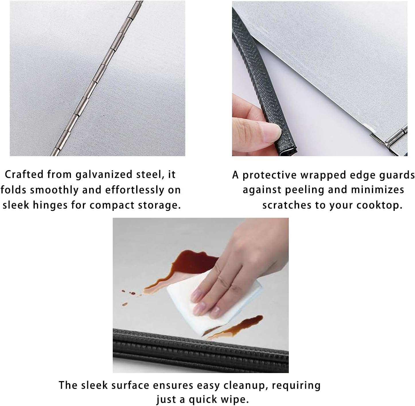 4-Side Splatter Guard for Stove, 29.9x11.6x11.8 Inch Foldable Grease Shield, Nonstick Oil Splash Protector for Gas Range, Kitchen Wall & Cooking Safety (1)