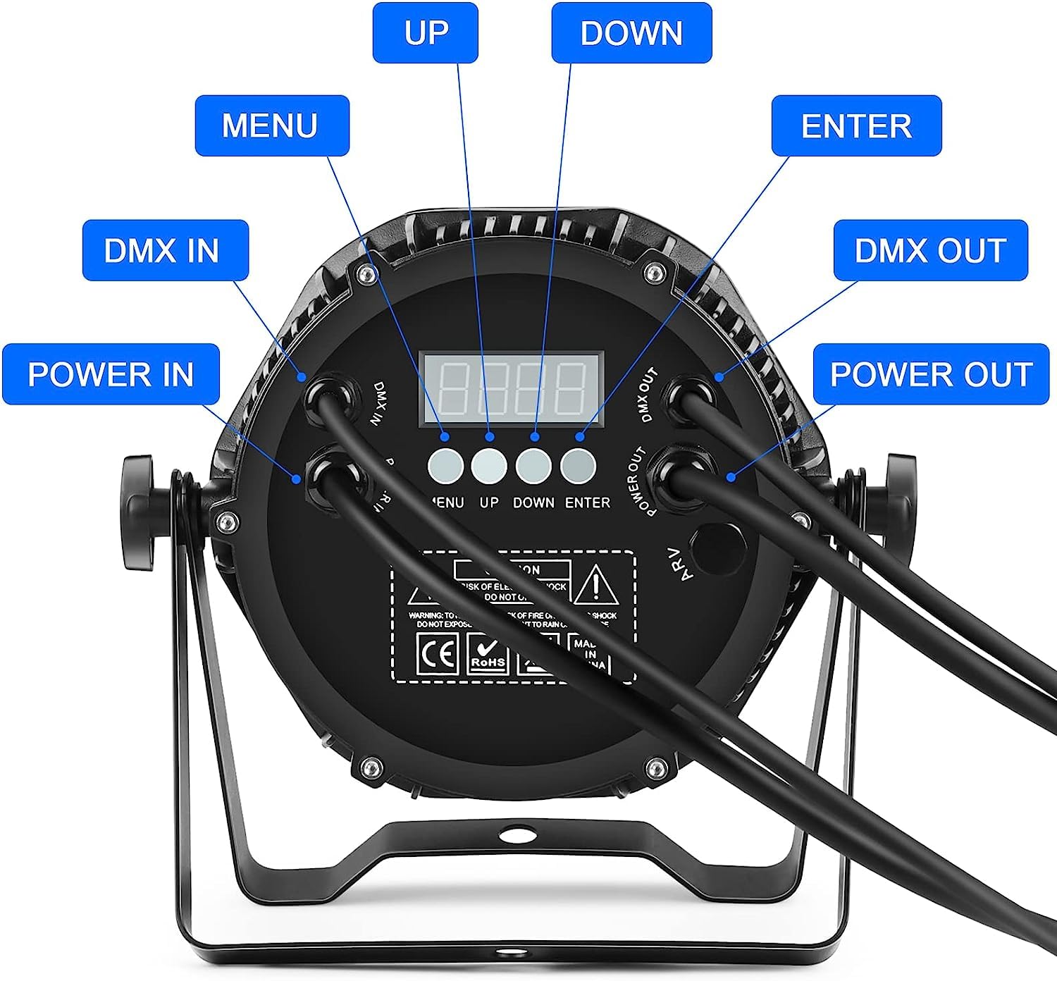 U`King 4PCS 70W LED Par Strahler IP65 Wasserdicht, RGBW Bühnenlicht Scheinwerfer Outdoor Bühnenbeleuchtung Ideal für Hochzeit Party Außenanwendungs Bühnenbeleuchtung