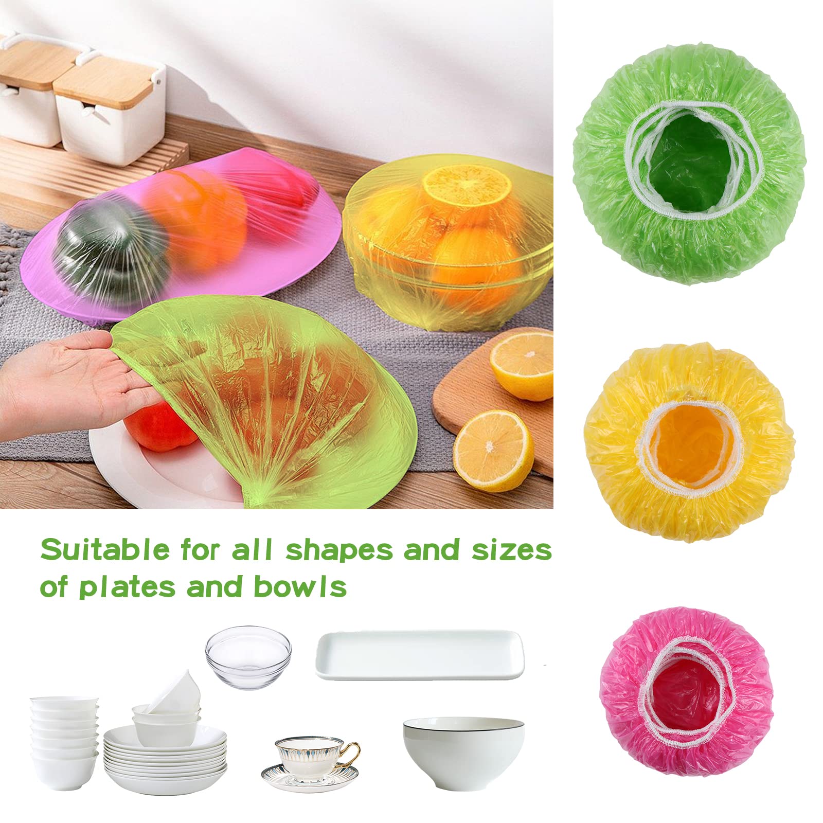 Élastiques Couvercle En Plastique , 90 Pièce Couvertures