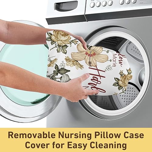 Miniatura 24 de Funda de almohada de lactancia para bebé, fundas suaves de lactancia con nombre, funda de almohada de lactancia materna para alimentación