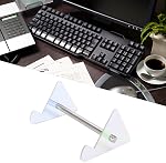 Tilted Computer Keyboard Holder, Clear Acrylic Computer Keyboard Stand for Ergonomic Typing, Keyboard Riser Lift for Office Desk, Home, School, Keyboard Tray Fits All Keyboard