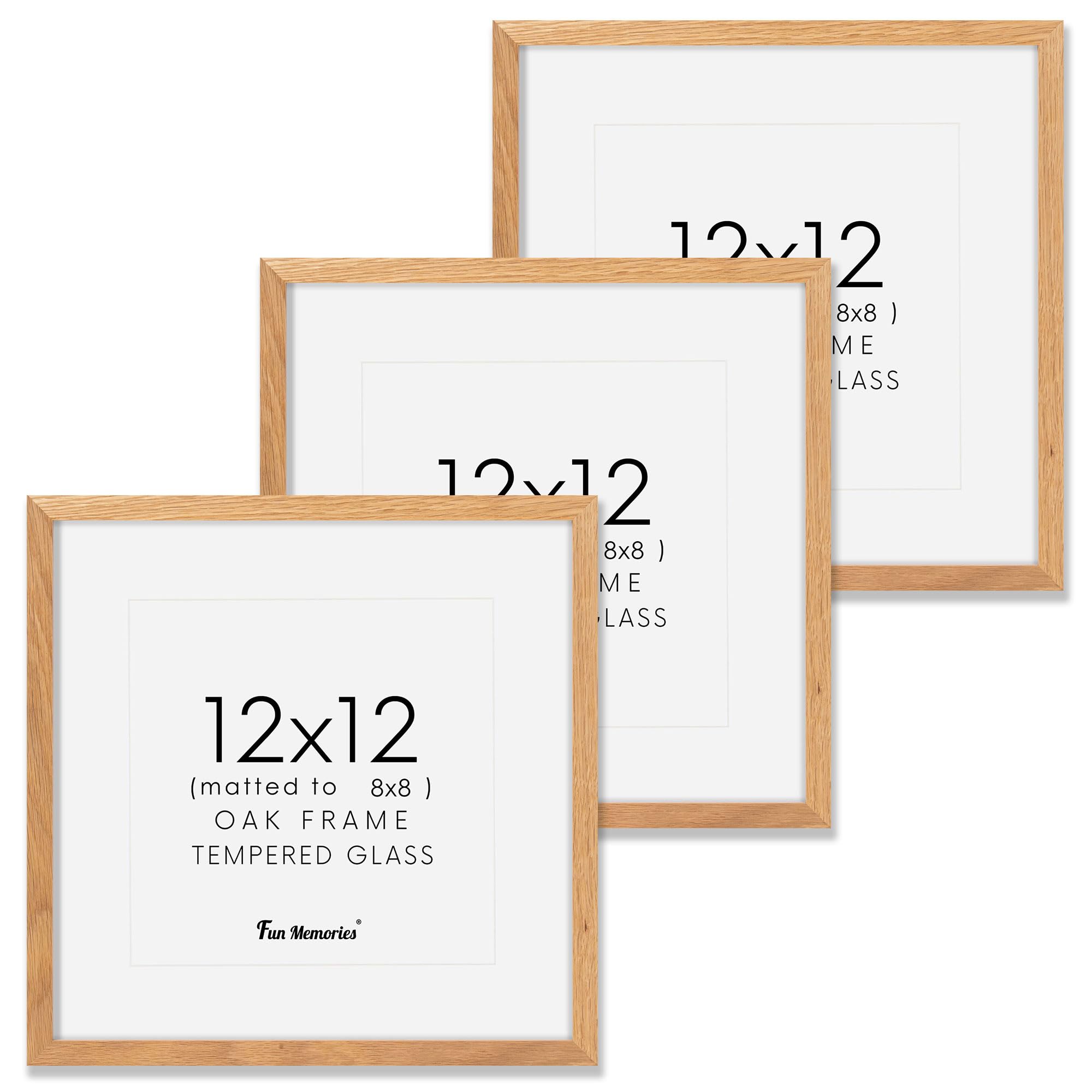 Amazon.com - Fun Memories 12x12 Picture Frames Set of 3, Natural