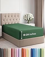 Vista 43 de Sábana bajera extra profunda tamaño Queen – Sábana bajera individual de lujo para hotel solamente – Se adapta fácilmente a colchones de 18 a 24