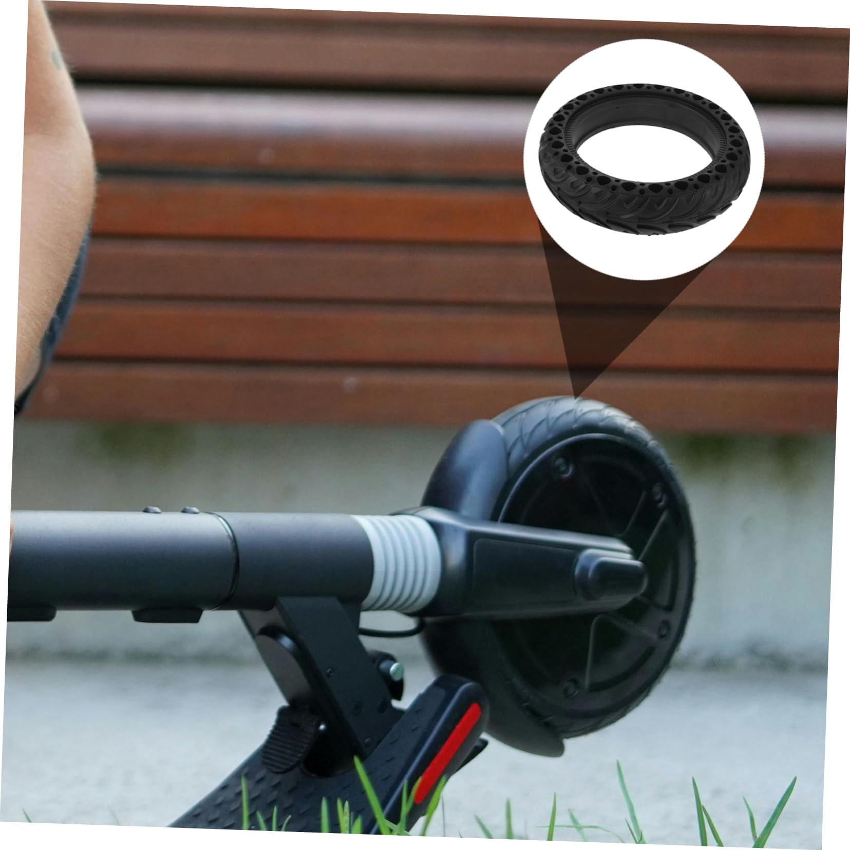 KOMBIUDA Solid Tire für Elektroroller Pannensicherer Vollgummireifen Robuste und rutschfeste Reifen zu Installieren für Verschiedene Fahrbedingungen