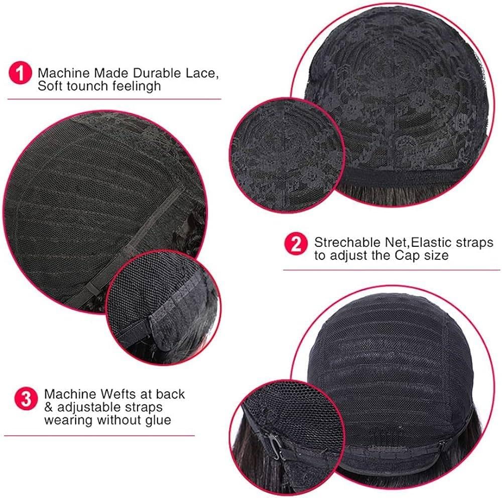 Haarpflege Highlight Perücke Aus Echthaar Mit Kurzen Locken Maschinell Hergestellt Für Schwarze Frauen(3)
