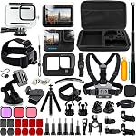 65-in-1 Accessories Kit for GoPro Hero 13 Black, Action Camera Accessories Set, Protective Film Waterproof Case Silicone Protective Case Selfie Stick Filter for GoPro Hero 13