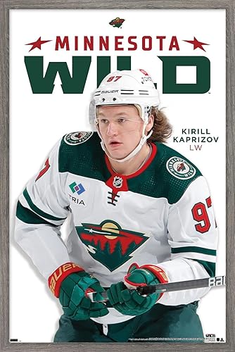 Miniatura 8 de Trends International NHL Minnesota Wild - Póster de pared Kirill Kaprizov Feature Series 23, 22.4 pulgadas de largo x 14.7 W, versión premium sin