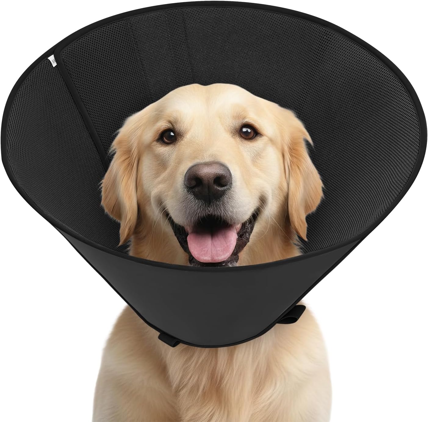Soft Dog Cone Collar to Stop Licking After Surgery, Mesh Breathable Pet Recovery Collar for Large Medium Dogs, Elizabethan Cone Alternative(XL)