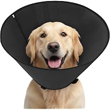 Soft Dog Cone Collar to Stop Licking After Surgery, Mesh Breathable Pet Recovery Collar for Large Medium Dogs, Elizabethan Cone AlternativeXS